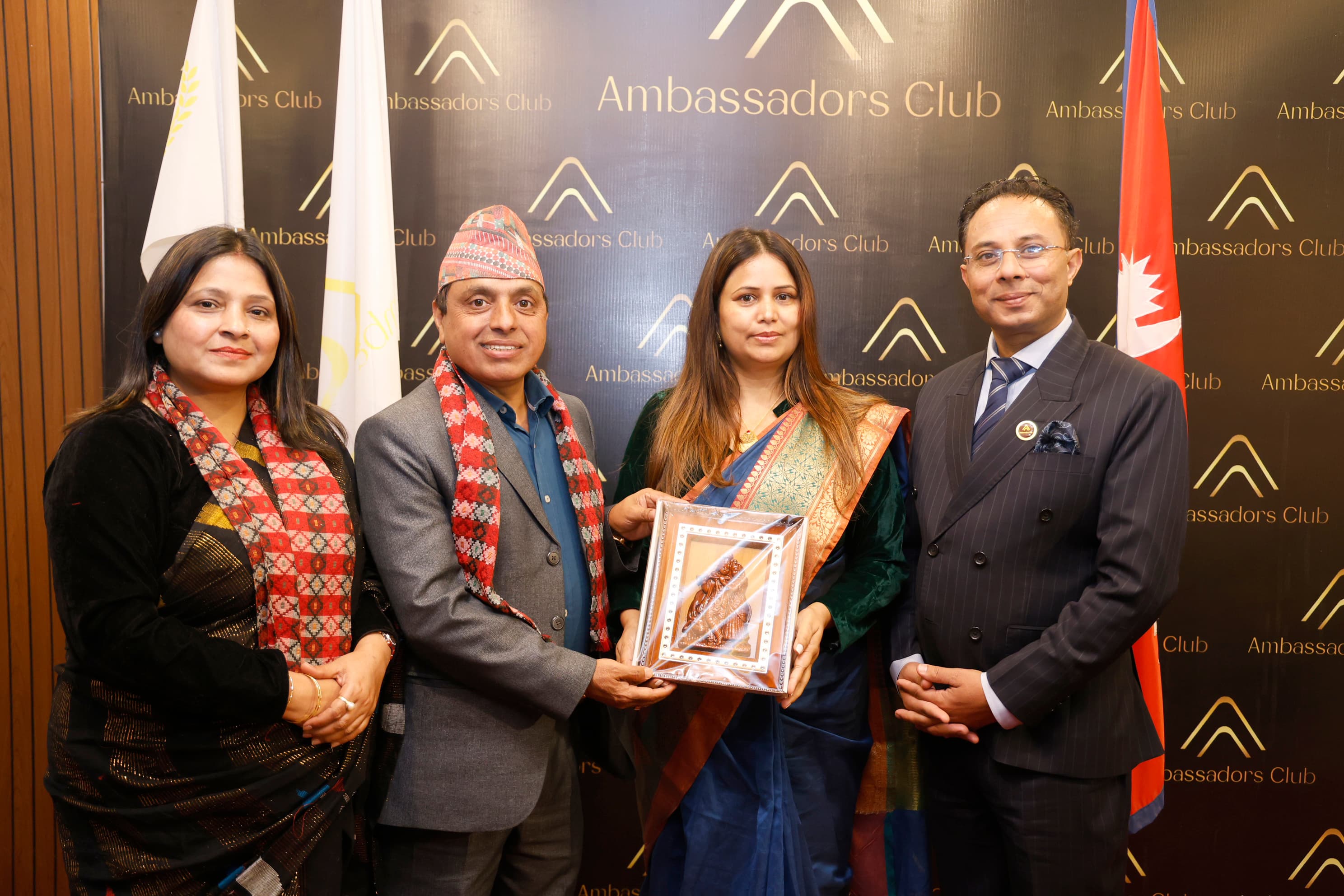 UNRC-Nepal Hanaa Singer-Hamdy Awarded the `Recognition Award 2025´ by the Ambassadors Club Nepal photo 3